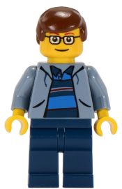 LEGO Peter Parker 2 - Sand Blue Jacket, Dark Blue Legs, Brown Male Hair minifigure