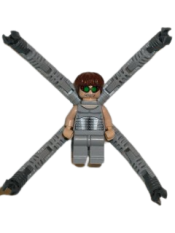 LEGO Dr. Octopus (Otto Octavius) / Doc Ock, Light Bluish Gray Torso, Light Bluish Gray Legs - With Arms minifigure