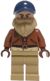 LEGO Chief Jim Hopper - Reddish Brown Coat, Dark Blue Cap, Dark Tan Beard set