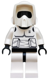 LEGO Scout Trooper (Black Head, Dark Bluish Gray Torso Pattern) minifigure