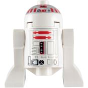 LEGO Astromech Droid, R5-D4, Short Red Stripes on Dome minifigure