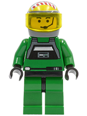 LEGO Rebel Pilot A-wing - Yellow Head, Trans-Yellow Visor, Green Jumpsuit minifigure