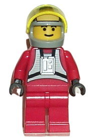 LEGO Rebel Pilot B-wing (Yellow Head, Light Gray Helmet, Trans-Yellow Visor) minifigure