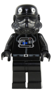LEGO TIE Fighter Pilot (Reddish Brown Head) minifigure