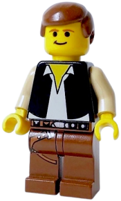 LEGO Han Solo, Brown Legs with Holster Pattern minifigure