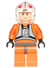 LEGO Luke Skywalker - Light Nougat, X-Wing Pilot Suit, Simple Torso and Helmet minifigure