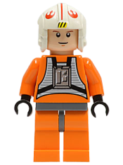 LEGO Luke Skywalker - Light Nougat, X-Wing Pilot Suit, Detailed Torso and Helmet (2010) minifigure