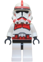 LEGO Clone Trooper Episode 3, Red Markings, 'Shock Trooper' minifigure