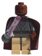 LEGO Mace Windu with Light-Up Lightsaber (Trans-Light Purple Lightsaber Blade) minifigure