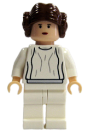 LEGO Princess Leia - Light Nougat, White Dress, Small Eyes minifigure