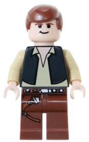 LEGO Han Solo - Light Nougat, Black Vest minifigure
