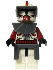 LEGO Clone Trooper Commander Fox, Coruscant Guard (Phase 1) - Dark Bluish Gray Pauldron, Large Eyes minifigure