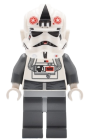 LEGO AT-AT Driver - Red Imperial Logo, Bluish Grays, Black Head, Stormtrooper Type 2 Helmet minifigure