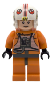 LEGO Luke Skywalker - Light Nougat, X-Wing Pilot Suit, Detailed Torso and Helmet minifigure