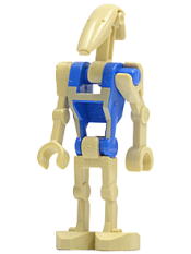 LEGO Battle Droid Pilot with Blue Torso with Tan Insignia and One Straight Arm minifigure