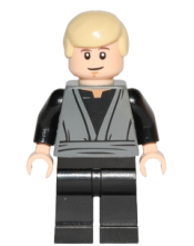 LEGO Luke Skywalker (Dark Bluish Gray Jedi Robe, Dual Sided Head) minifigure