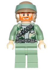 LEGO Endor Rebel Commando - Beard and Angry Dual Sided Head minifigure