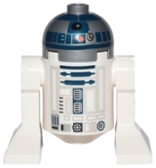 LEGO Astromech Droid, R2-D2, Flat Silver Head, Red Dots and Small Receptor minifigure