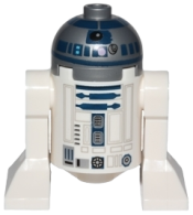 LEGO Astromech Droid, R2-D2, Flat Silver Head, Lavender Dots and Small Receptor minifigure