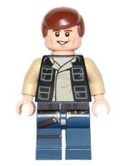 LEGO Han Solo, Dark Blue Legs, Vest with Pockets minifigure