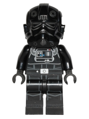 LEGO TIE Fighter Pilot - Light Nougat Head, Grimacing minifigure