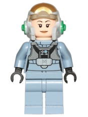 LEGO Rebel Pilot A-wing (Open Helmet, Sand Blue Jumpsuit, Female) minifigure