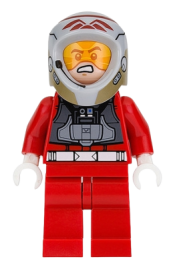 LEGO Rebel Pilot A-wing (Open Helmet, Red Jumpsuit) minifigure