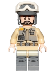LEGO Rebel Trooper, Goggles, Gray Helmet, Black Beard (Private Kappehl) minifigure