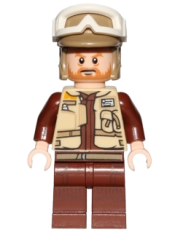 LEGO Rebel Trooper, Goggles, Dark Tan Helmet, Brown Beard (Corporal Rostok) minifigure