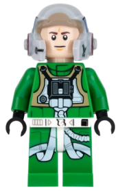 LEGO Rebel Pilot A-wing (Open Helmet, Green Jumpsuit) minifigure