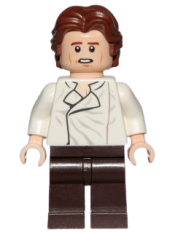 LEGO Han Solo, Dark Brown Legs, Wavy Hair minifigure