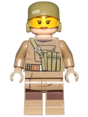 LEGO Resistance Trooper (Female) - Dark Tan Hoodie Jacket, Ammo Pouch, Helmet without Chin Guard minifigure