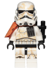 LEGO Sandtrooper Squad Leader (Captain) - Orange Pauldron, Ammo Pouch, Dirt Stains, Survival Backpack minifigure