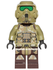 LEGO Clone Scout Trooper, 41st Elite Corps (Phase 2) - Kashyyyk Camouflage, Dark Tan Markings on Legs, Scowl minifigure
