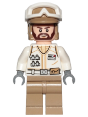 LEGO Hoth Rebel Trooper White Uniform, Dark Tan Legs (Brown Angular Beard) minifigure