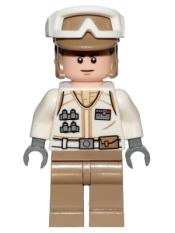 LEGO Hoth Rebel Trooper White Uniform, Dark Tan Legs (Frown) minifigure