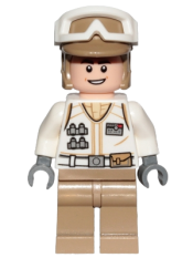 LEGO Hoth Rebel Trooper White Uniform, Dark Tan Legs (Open Mouth Smile) minifigure