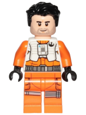 LEGO Poe Dameron (Pilot Jumpsuit without Belts and Pipe, Hair) minifigure