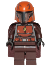 LEGO Mandalorian Tribe Warrior - Male, Dark Brown Cape, Dark Orange Helmet minifigure