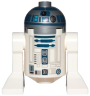 LEGO Astromech Droid, R2-D2, Flat Silver Head, Dark Pink Dots and Large Receptor minifigure