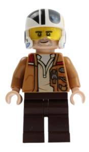 LEGO Poe Dameron (Medium Nougat Jacket, Helmet) minifigure