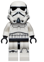 LEGO Imperial Stormtrooper (Dual Molded Helmet, Gray Squares on Back) - Male, Reddish Brown Head, Grimace minifigure