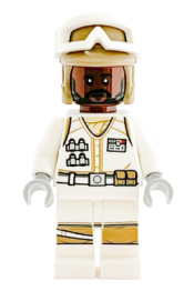 LEGO Hoth Rebel Trooper White Uniform, Dark Tan Helmet, Reddish Brown Head minifigure