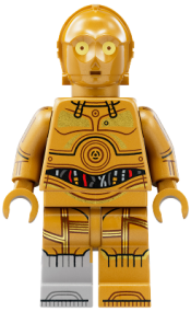 LEGO C-3PO - Molded Light Bluish Gray Right Foot, Printed Arms minifigure