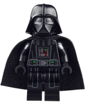 LEGO Darth Vader - Printed Arms, Spongy Cape, White Head with Frown minifigure