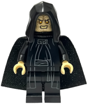 LEGO Emperor Palpatine - Spongy Cape, Hood Basic, Yellow Eyes minifigure