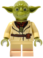 LEGO Yoda - Olive Green, Belt, Light Nougat Feet minifigure