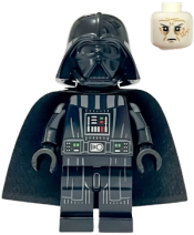 LEGO Darth Vader - Printed Arms, Traditional Starched Fabric Cape, White Head with Frown minifigure