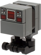 LEGO Gonk Droid (GNK Power Droid) - Dark Bluish Gray Body with Dark Red Control Panel, Black Feet minifigure