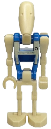 LEGO Battle Droid Pilot - Blue Torso with Tan Insignia and Chest Badge, Angled Arm and Straight Arm minifigure